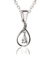 Silber Tropfen Herzanhänger