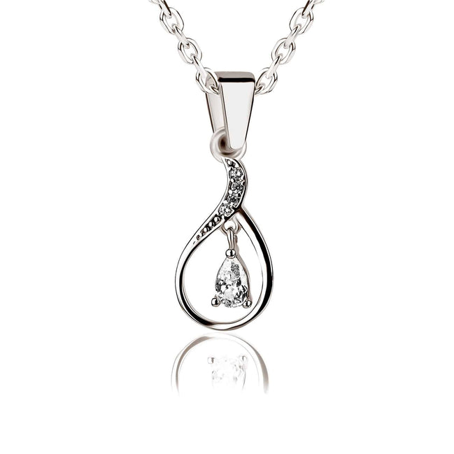 Silber Tropfen Herzanhänger