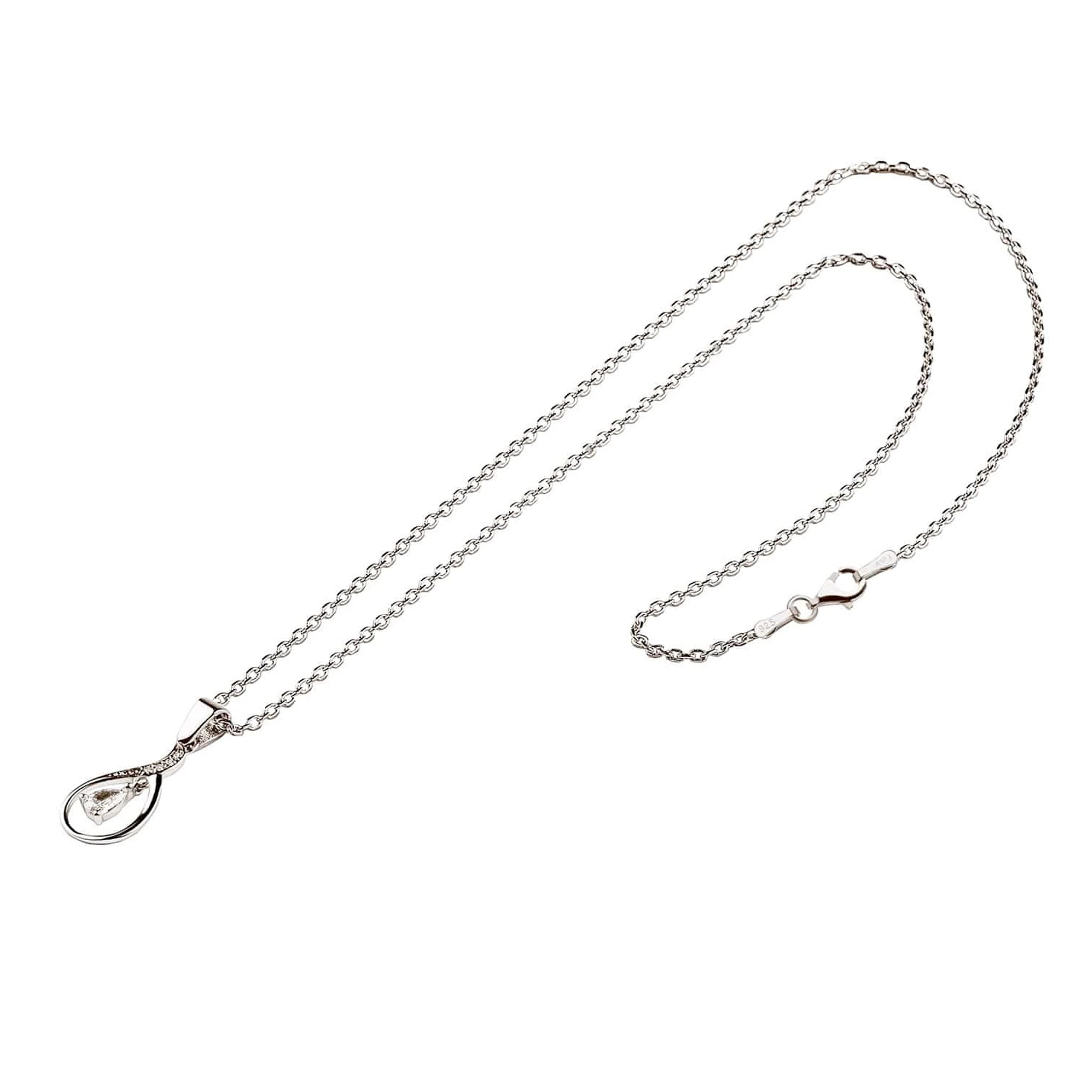 Silber Tropfen Herzanhänger