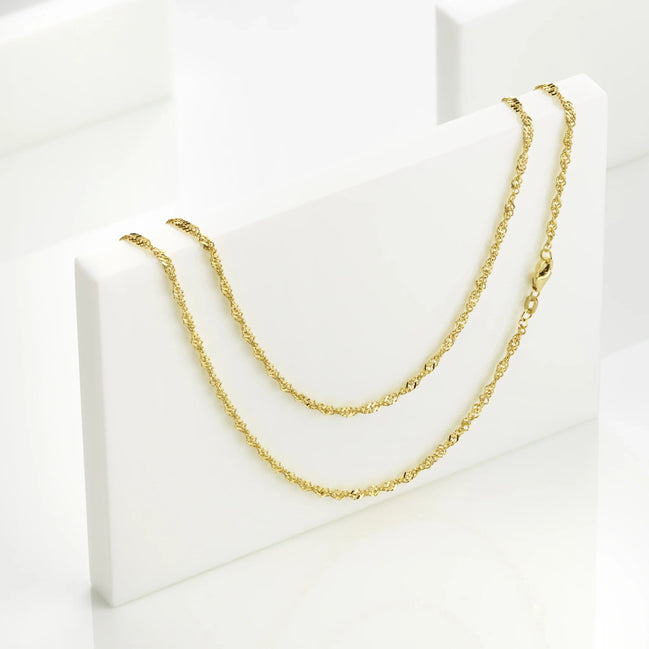 Singapurkette Herren 585 Gelbgold