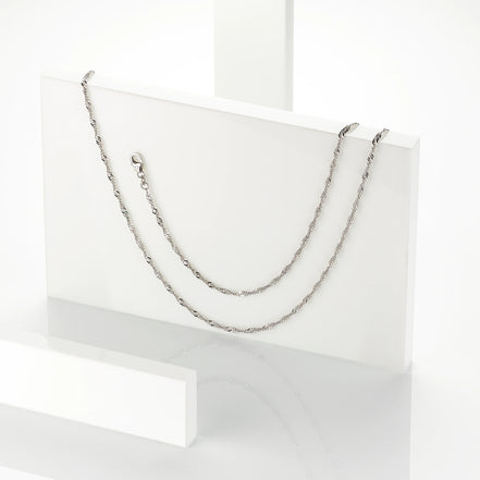 Singapurkette 585 Weißgold