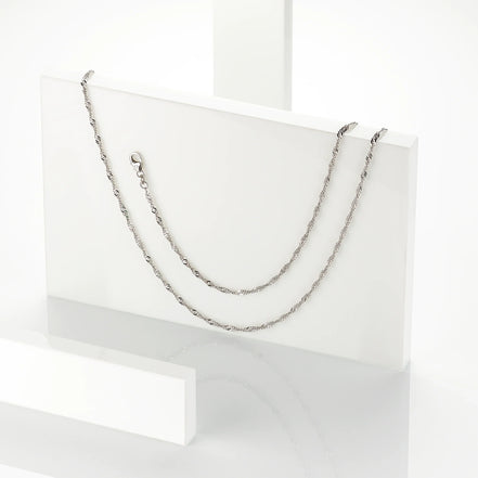 Singapurkette Damen 585 Weißgold