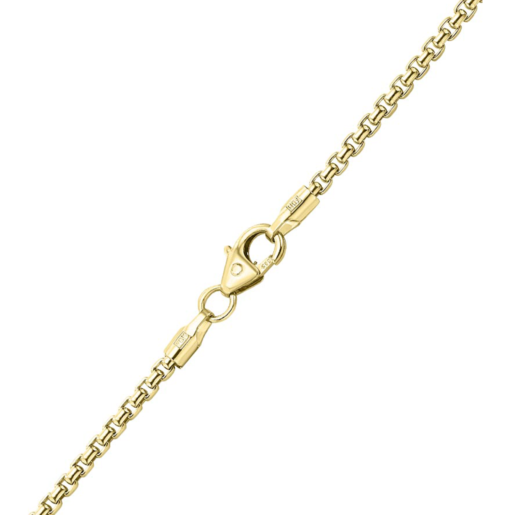 Veneziakette Herren rund 585 Gelbgold