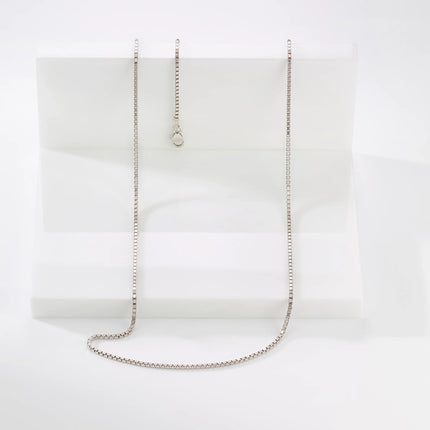 Venezianerkette 925 Silber - massive rhodinierte Kette, Produktansicht - Echtschmuck