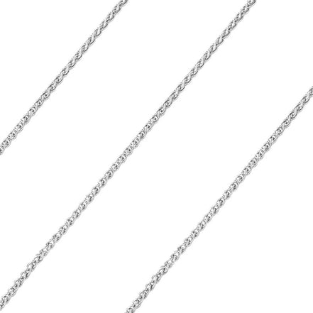 Zopfkette 585 Weißgold