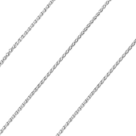 Zopfkette 585 Weißgold