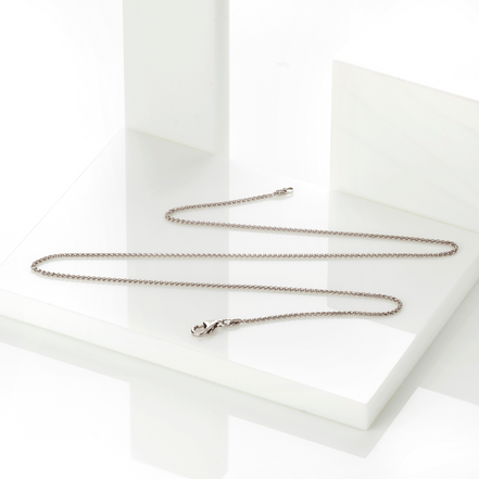 Zopfkette Damen 585 Weißgold