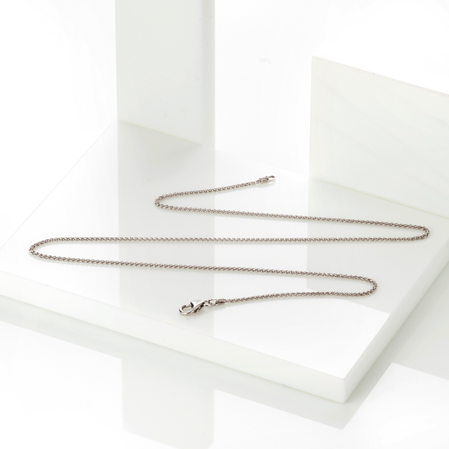 Zopfkette Damen 585 Weißgold