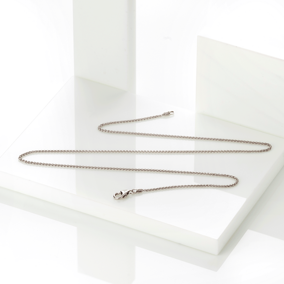 Zopfkette Herren 585 Weißgold