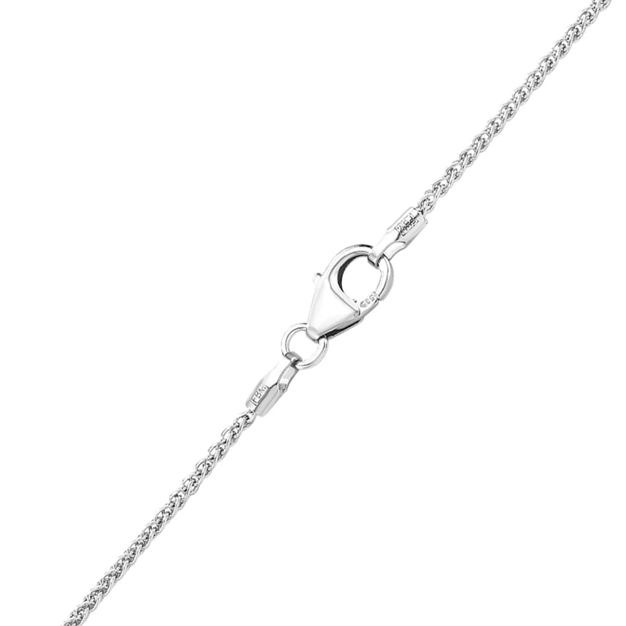 Zopfkette Damen 585 Weißgold