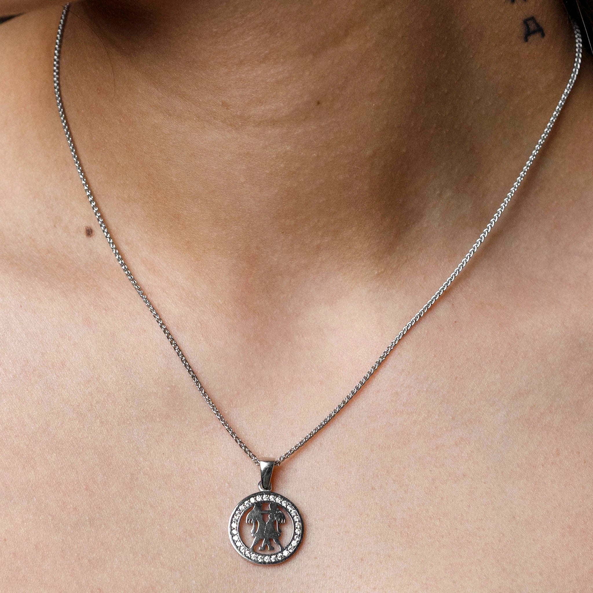 Zopfkette 585 Weißgold