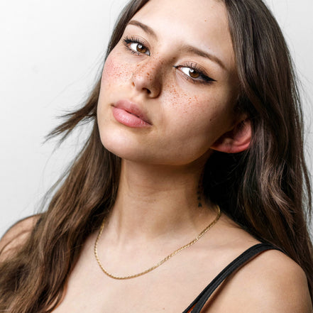 Zwillingspanzerkette 585 Gelbgold