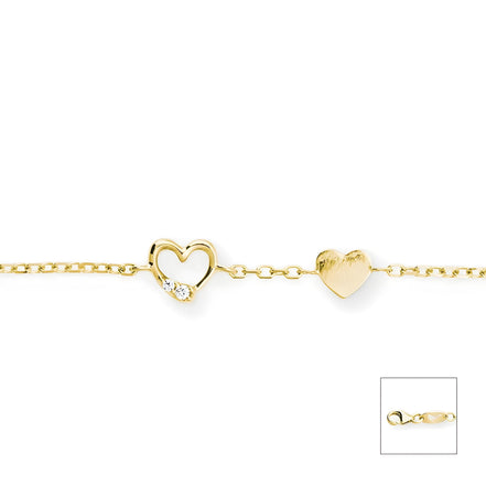 Armband Zirkonia 585 Gelbgold 16cm