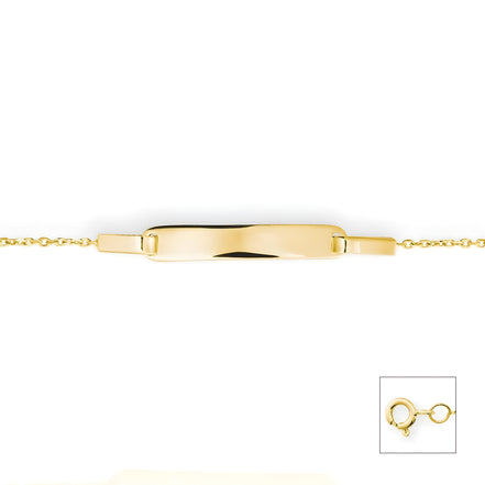 Schildarmband 585 Gelbgold 11cm schlicht