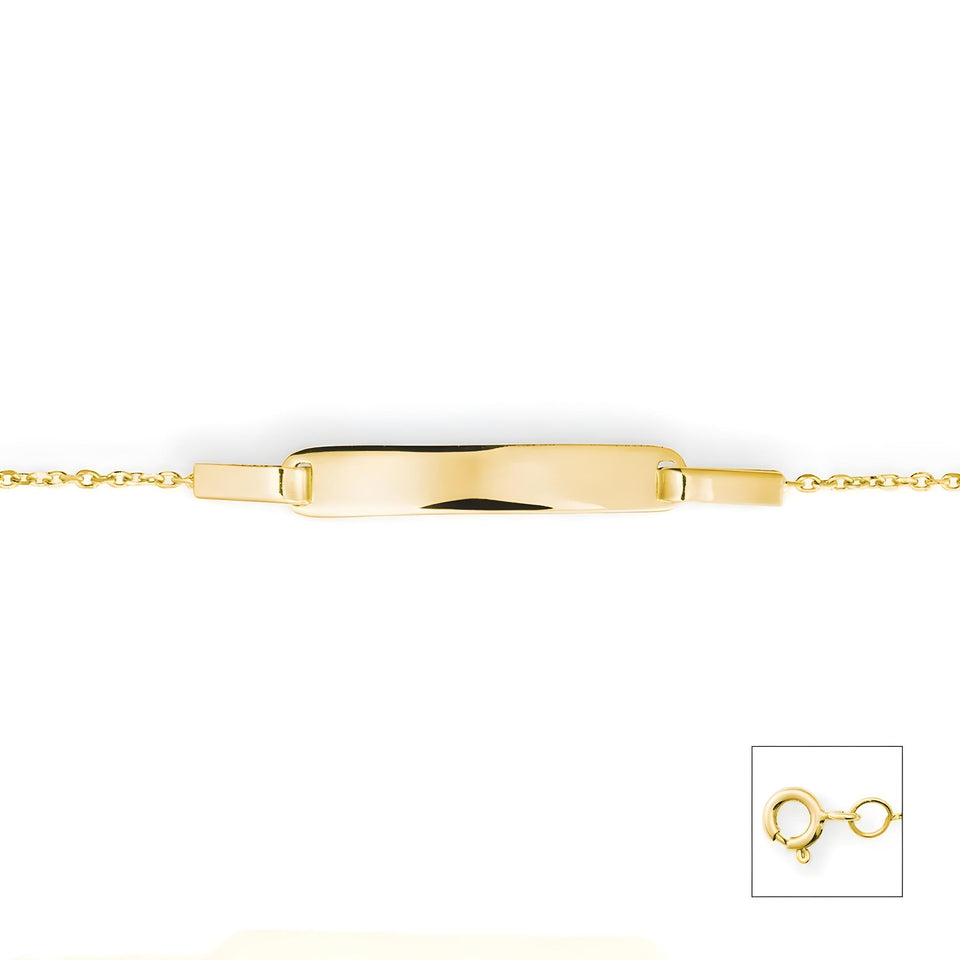 Schildarmband 585 Gelbgold 11cm schlicht