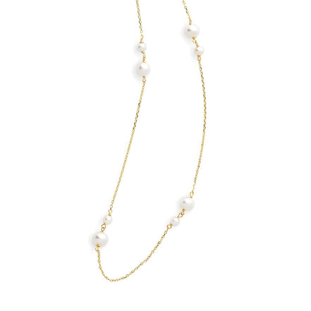 Collier Süßwasserperle 585 Gelbgold 45cm