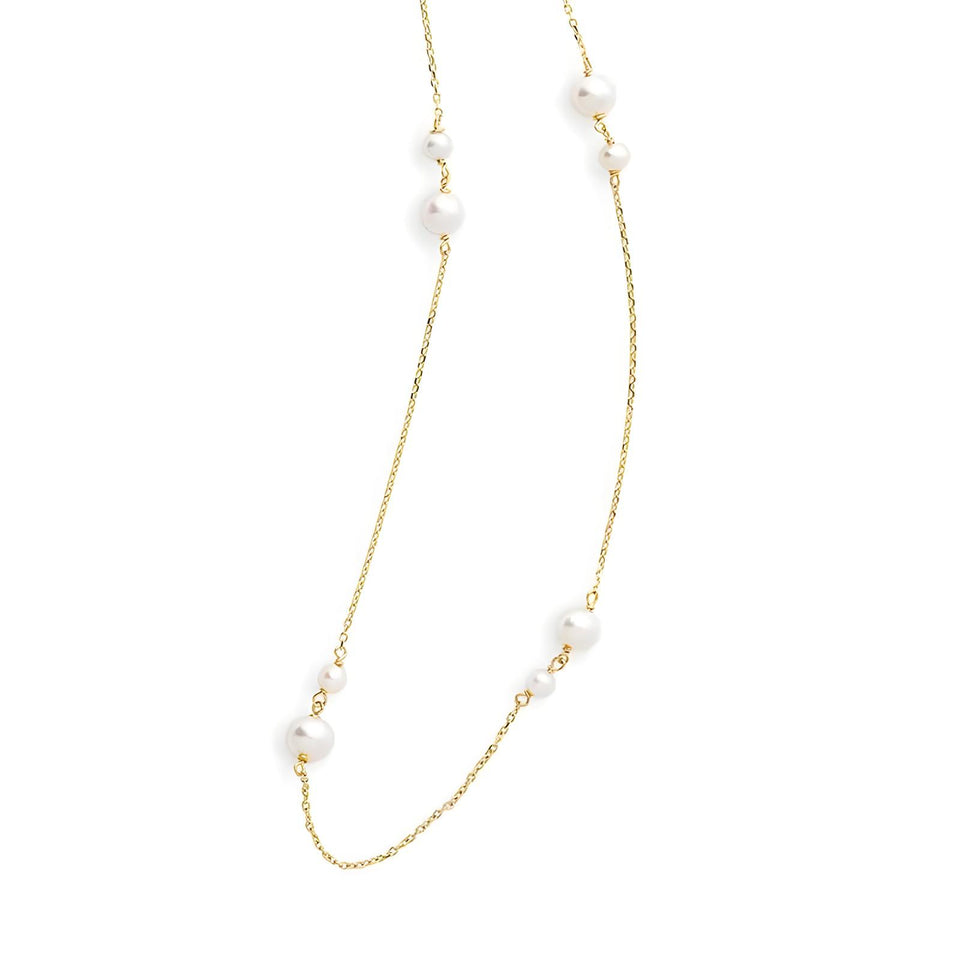 Collier Süßwasserperle 585 Gelbgold 45cm