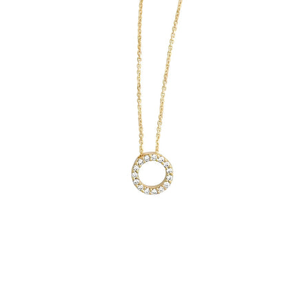 Collier Zirkonia 585 Gelbgold 40cm
