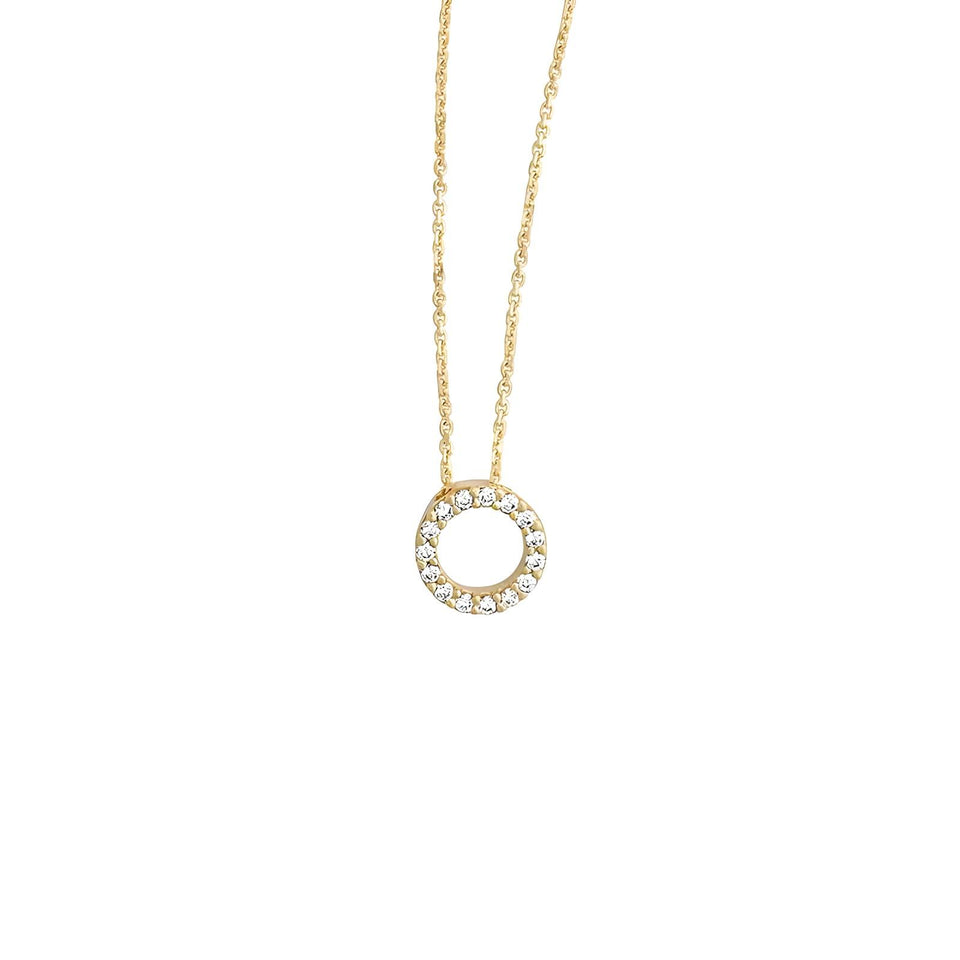 Collier Zirkonia 585 Gelbgold 40cm