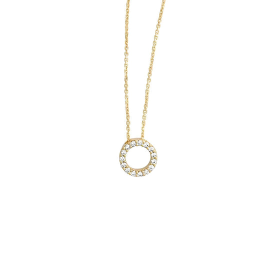 Collier Zirkonia 585 Gelbgold 40cm