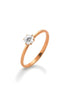 Elements Gold Ring Rotgold mit Zirkonia