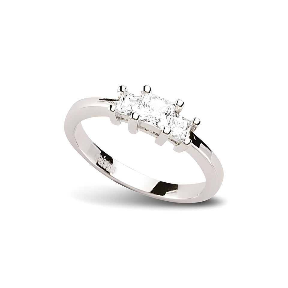 Ring aus Silber Zirkonia weiss