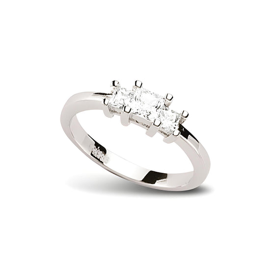 Ring aus Silber Zirkonia weiss