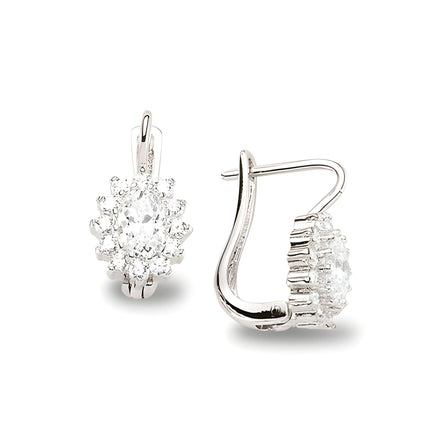 Zirkonia Ohrschmuck Creolen Sterling Silber