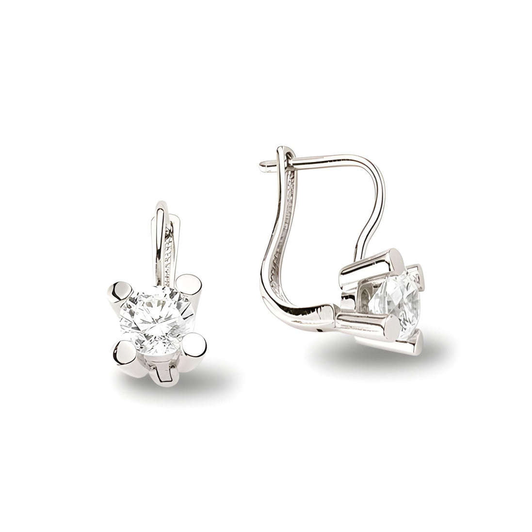 Creolen aus Silber Zirkonia weiss