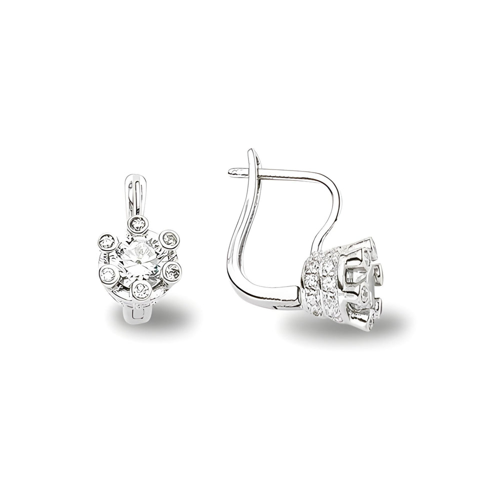 Creolen aus Silber Zirkonia weiss