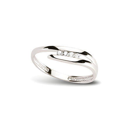 Ring aus Silber Zirkonia weiss