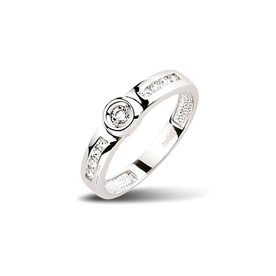Ring aus Silber Zirkonia weiss