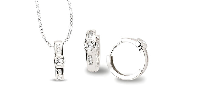 Zirkonia Silber Schmuckset