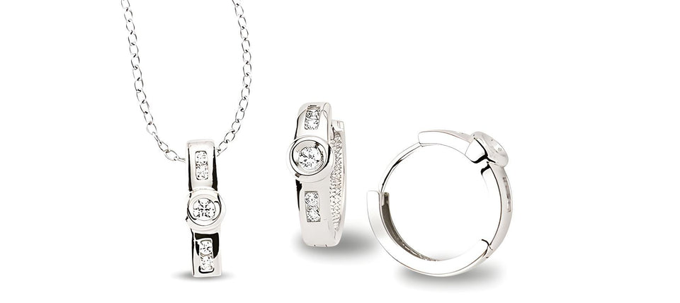 Zirkonia Silber Schmuckset