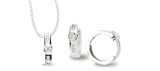 Zirkonia Silber Schmuckset