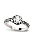 Ring aus Silber Zirkonia schwarz weiss