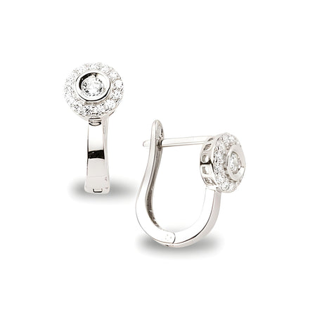 Creolen aus Silber Zirkonia weiss