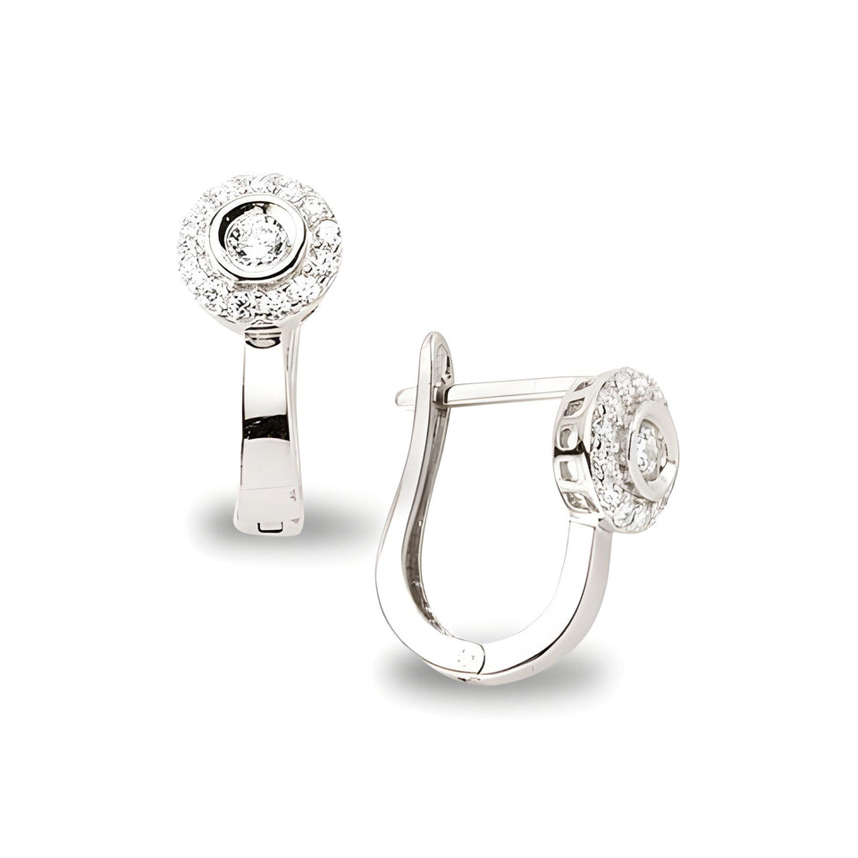 Creolen aus Silber Zirkonia weiss