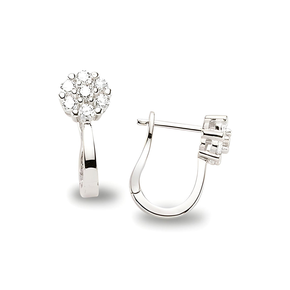 Creolen aus Silber Zirkonia weiss
