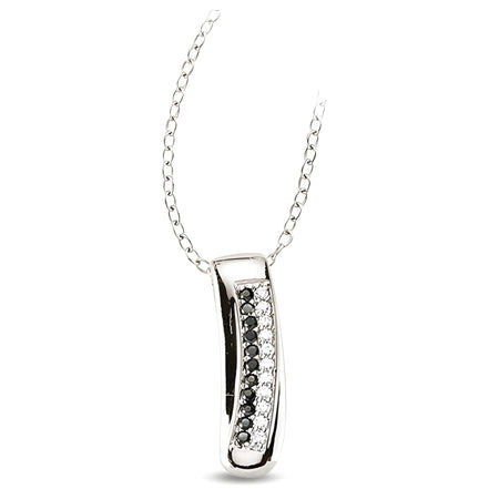 Anker Kette Silber Anhänger Zirkonia