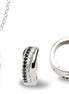 Zirkonia Schmuckset Silber schwarz weiss