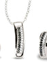 Schmuckset aus Silber Zirkonia schwarz weiss
