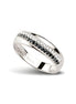 Ring aus Silber Zirkonia schwarz weiss
