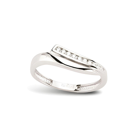 Ring aus Silber Zirkonia weiss