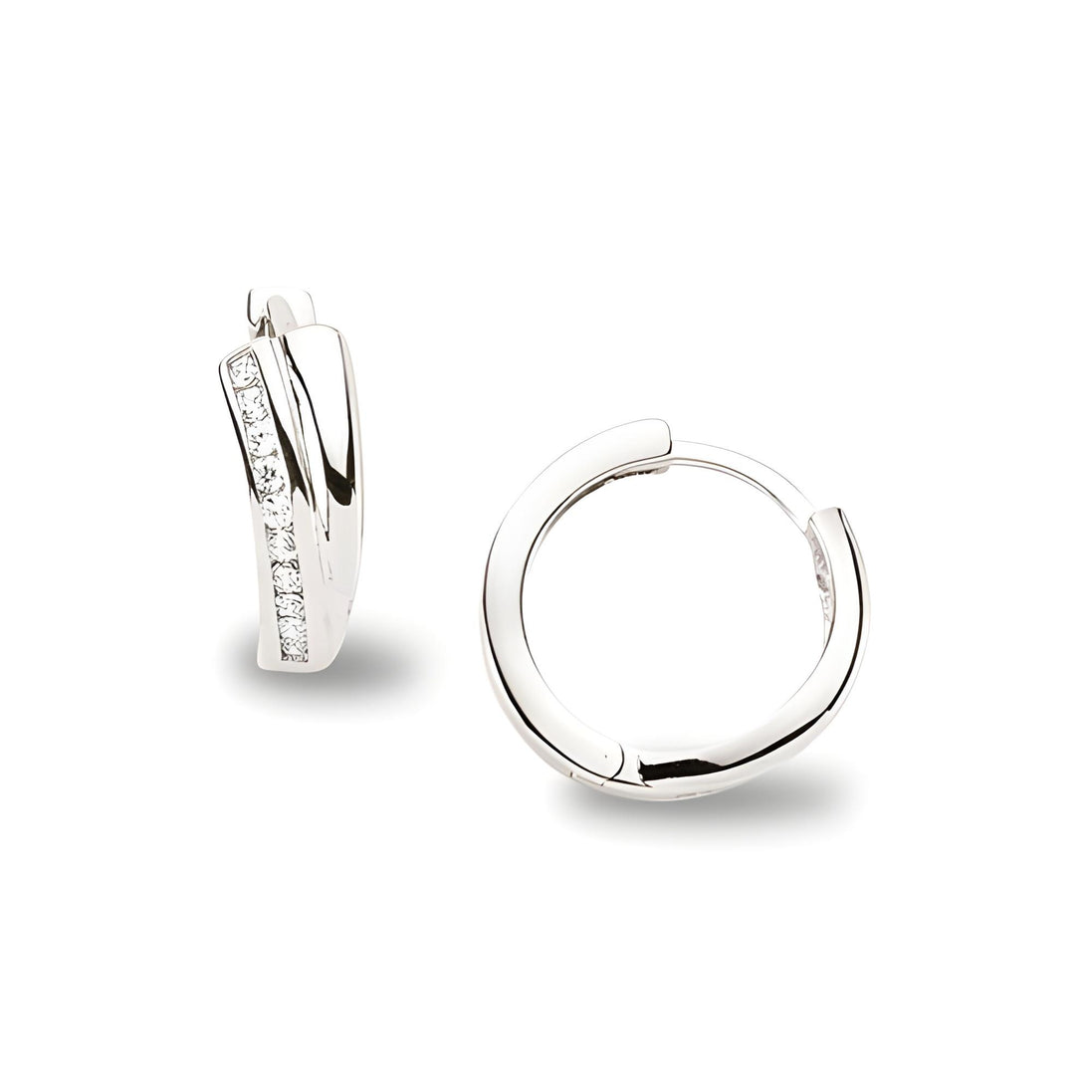 Creolen aus Silber Zirkonia weiss