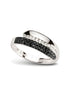 Ring aus Silber Zirkonia schwarz weiss