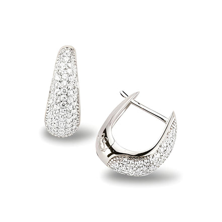 Creolen aus Silber Zirkonia weiss