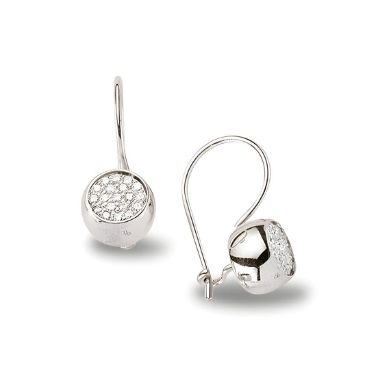 Creolen aus Silber Zirkonia weiss