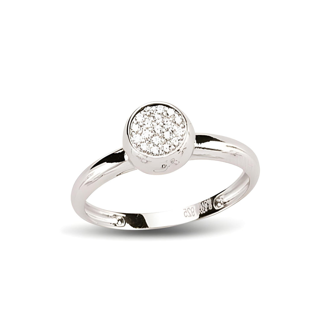 Ring aus Silber Zirkonia weiss