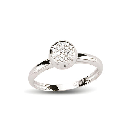 Ring aus Silber Zirkonia weiss